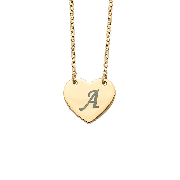 Heart Custom Initial Pendant - ALMAGIOIELLI