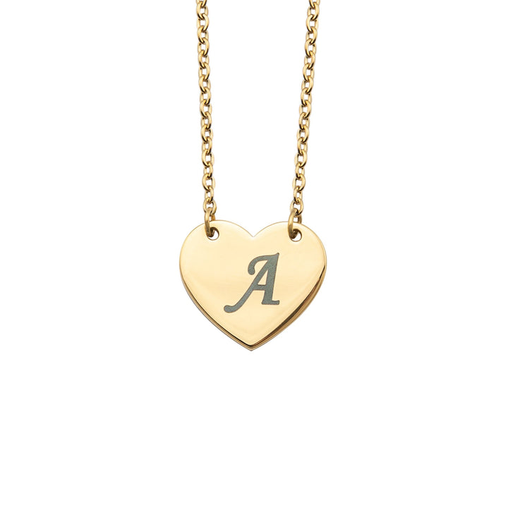 Heart Custom Initial Pendant - ALMAGIOIELLI