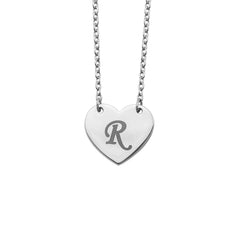 Heart Custom Initial Pendant - ALMAGIOIELLI