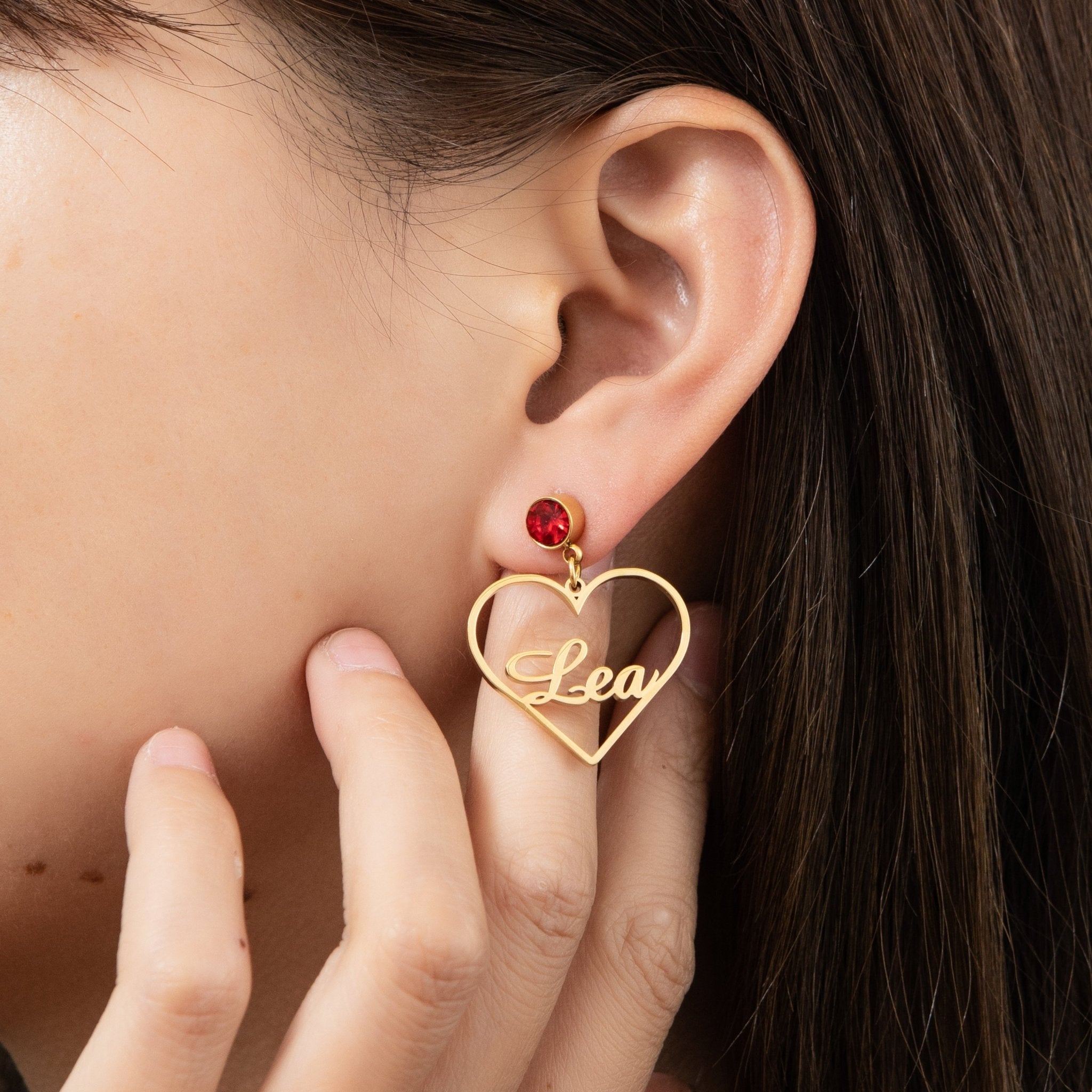 Heart Drop Earrings - ALMAGIOIELLI