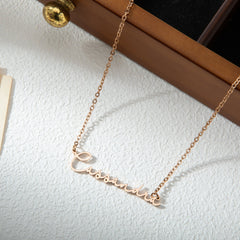 Horizontal Signature Name Necklace - ALMAGIOIELLI