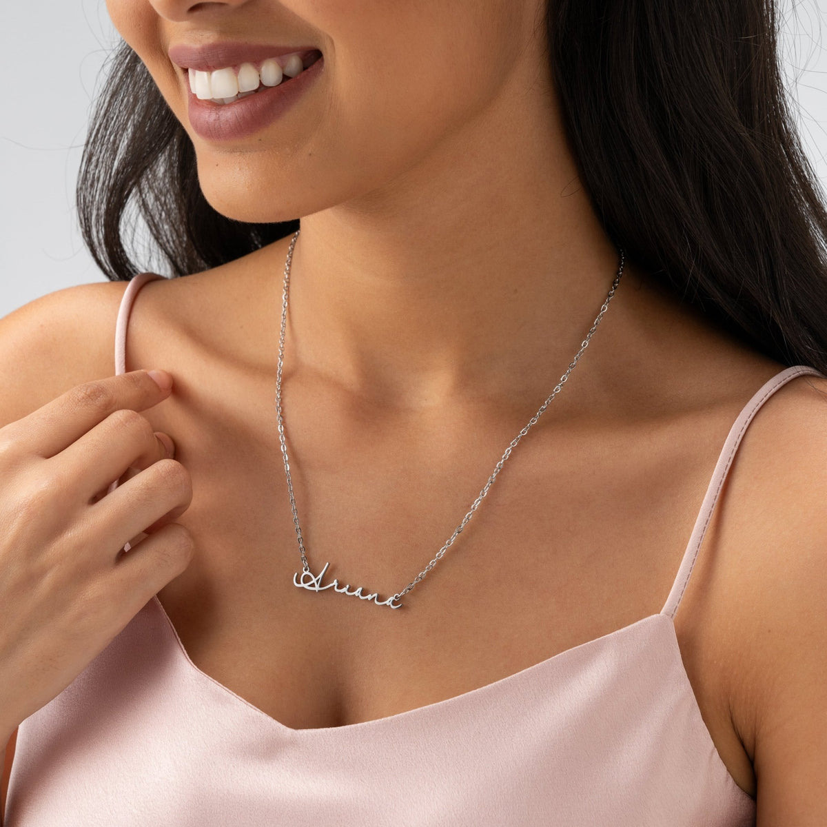 Horizontal Signature Name Necklace - ALMAGIOIELLI