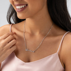 Horizontal Signature Name Necklace - ALMAGIOIELLI