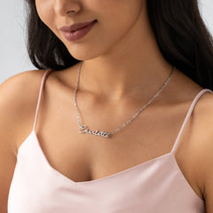 Horizontal Signature Name Necklace - ALMAGIOIELLI