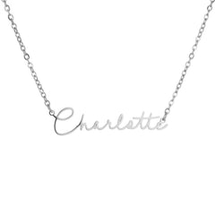 Horizontal Signature Name Necklace - ALMAGIOIELLI