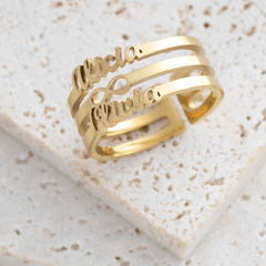 Infinity Ring with Two Names - ALMAGIOIELLI