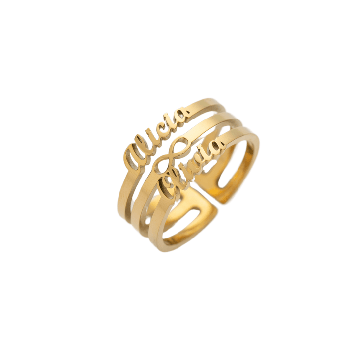 Infinity Ring with Two Names - ALMAGIOIELLI