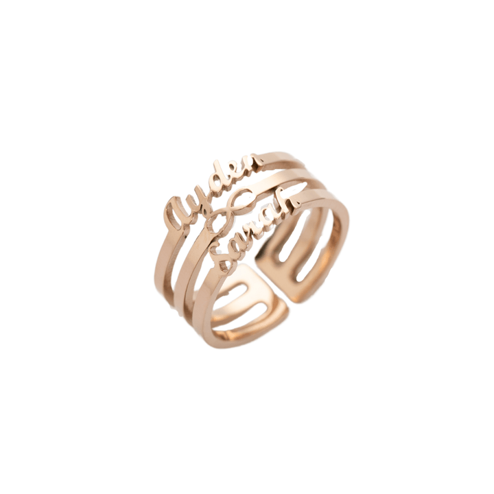 Infinity Ring with Two Names - ALMAGIOIELLI