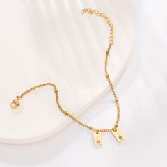 Initial & Birthstone Bracelet - ALMAGIOIELLI