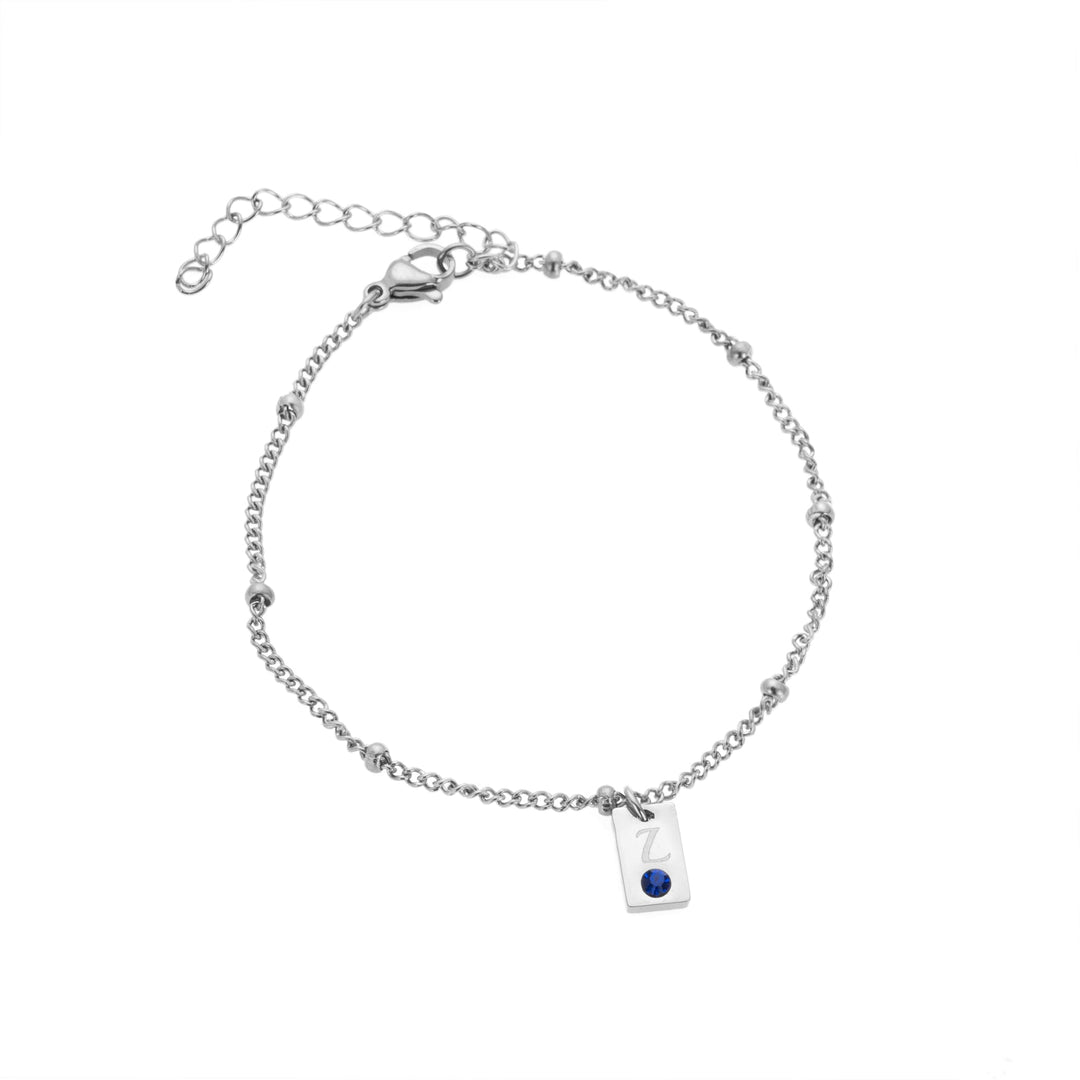 Initial & Birthstone Bracelet - ALMAGIOIELLI