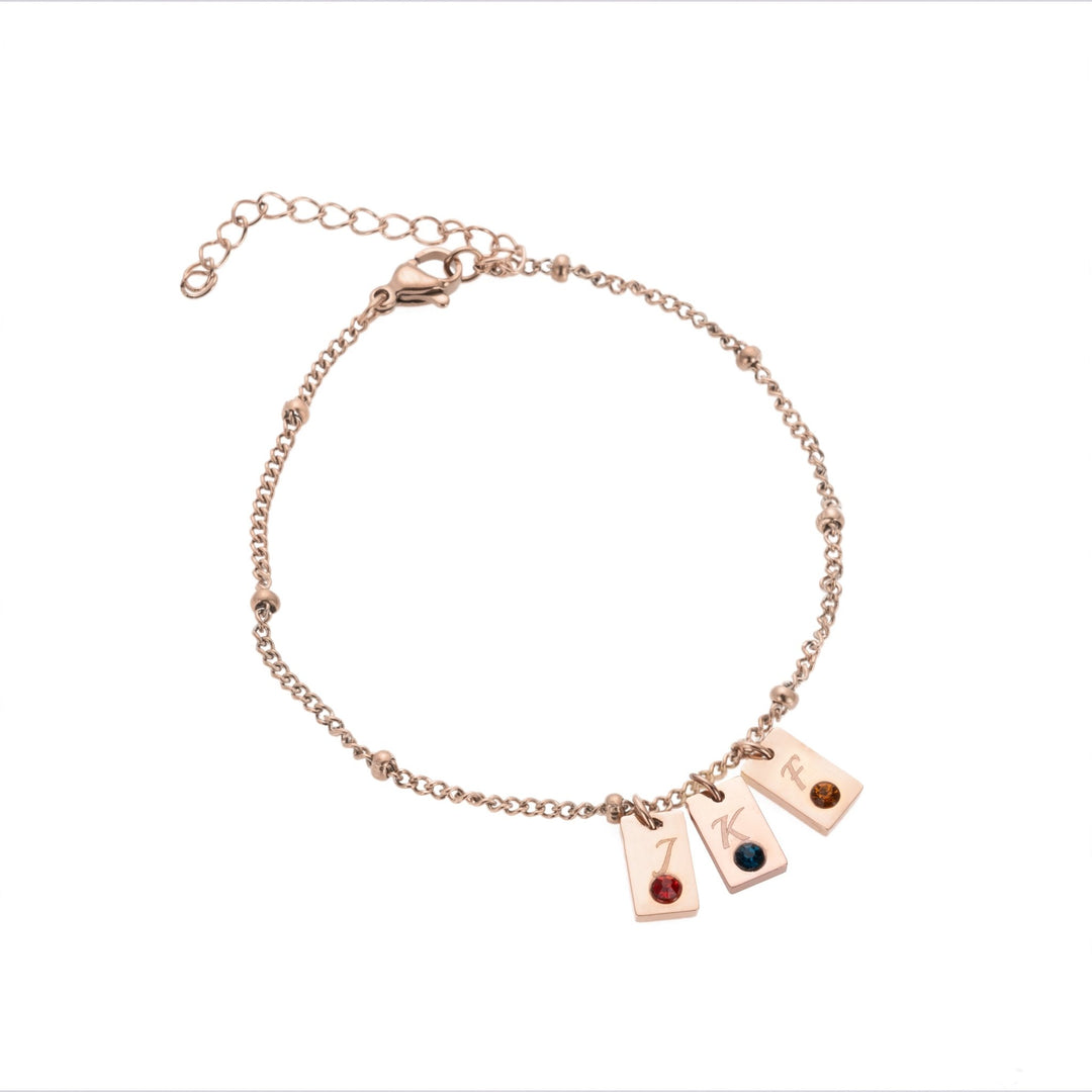 Initial & Birthstone Bracelet - ALMAGIOIELLI