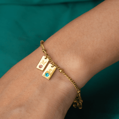 Initial & Birthstone Bracelet - ALMAGIOIELLI