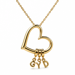Collana Cuore con Charms Lettere
