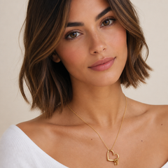 Collana Cuore con Charms Lettere
