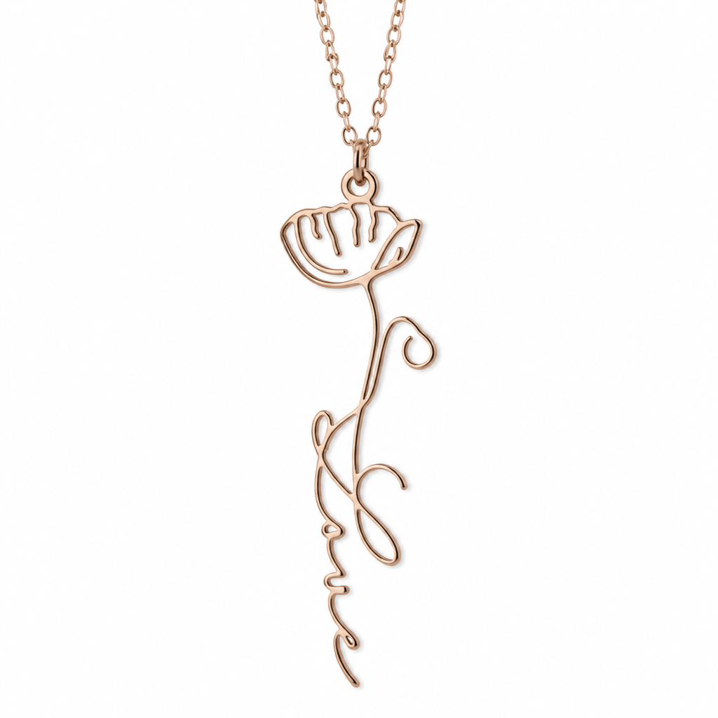 Collana Nome & Fiore di Nascita
