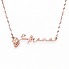 Collana Orizzontale Nome & Fiore di Nascita
