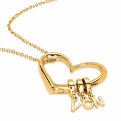 Collana Cuore con Charms Lettere