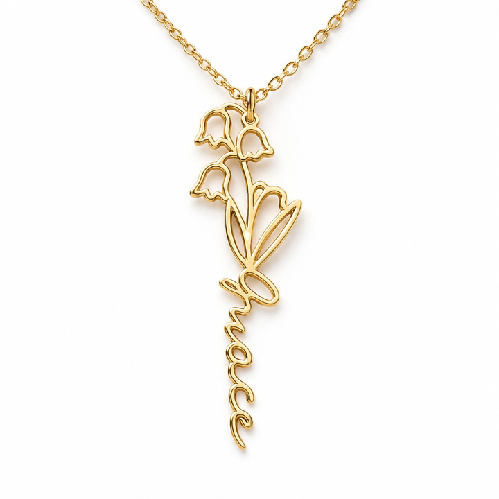 Collana Nome & Fiore di Nascita