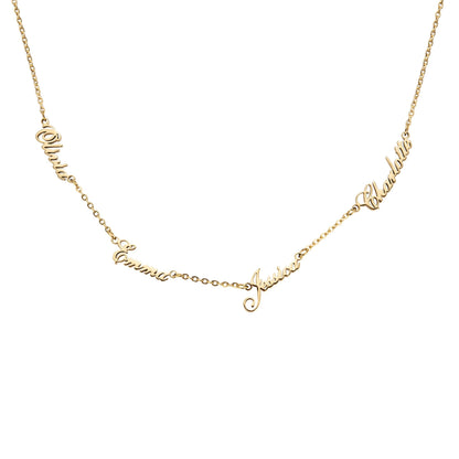 Multiple Name Personalized Name Necklace - ALMAGIOIELLI