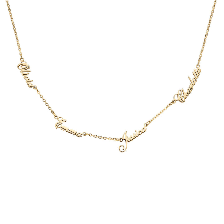 Multiple Name Personalized Name Necklace - ALMAGIOIELLI