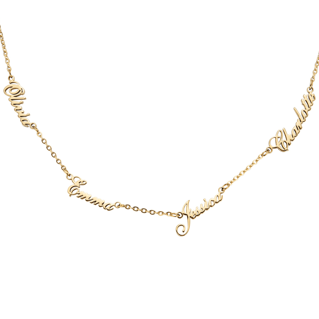Multiple Name Personalized Name Necklace - ALMAGIOIELLI