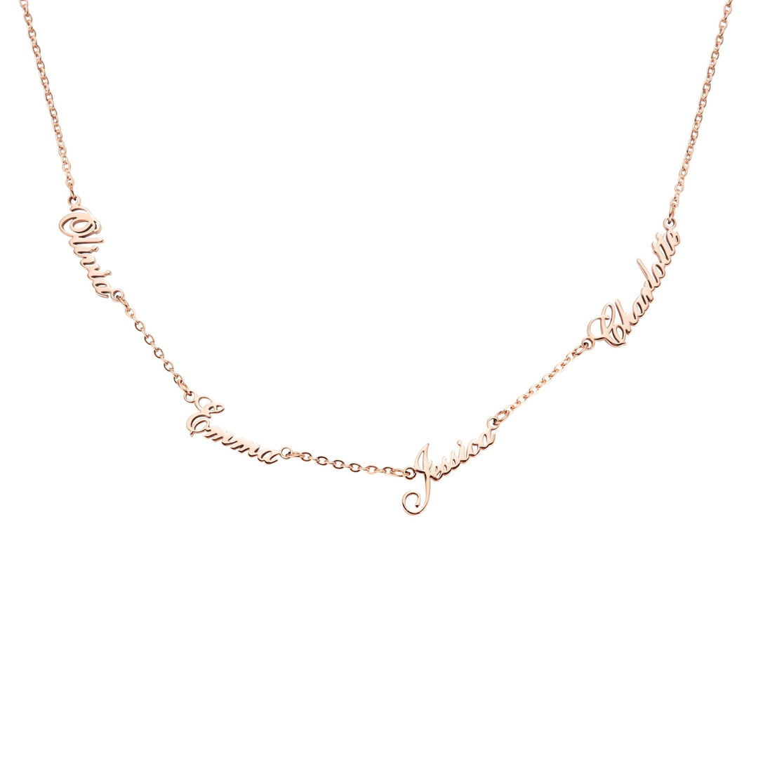 Multiple Name Personalized Name Necklace - ALMAGIOIELLI