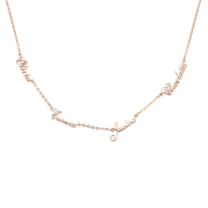 Multiple Name Personalized Name Necklace - ALMAGIOIELLI
