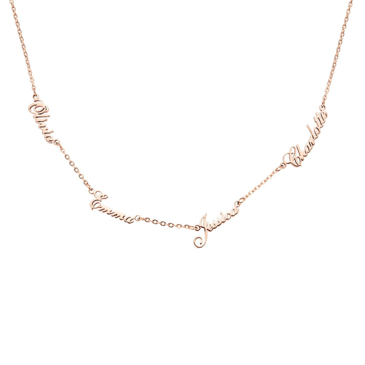 Multiple Name Personalized Name Necklace - ALMAGIOIELLI