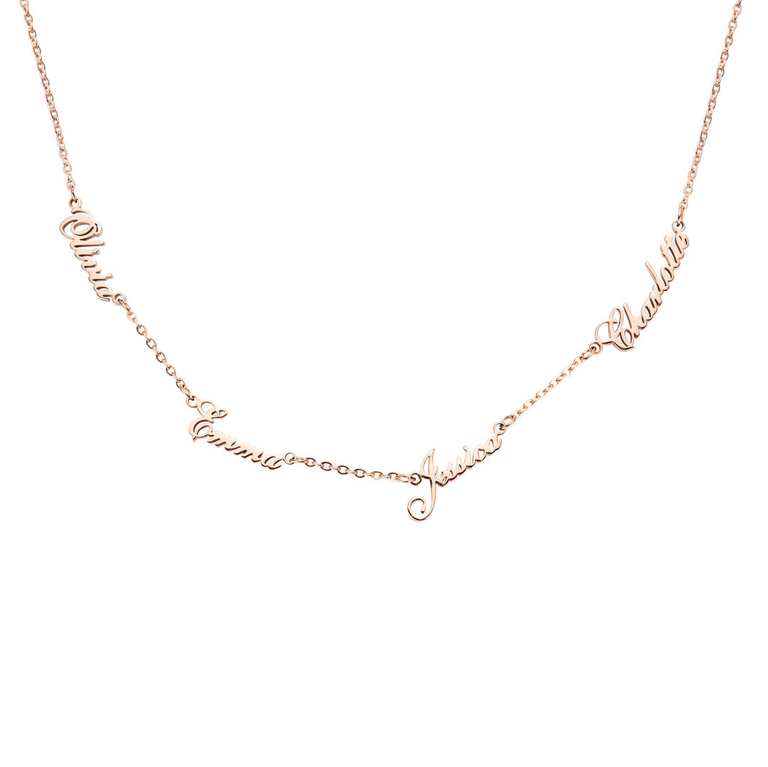 Multiple Name Personalized Name Necklace - ALMAGIOIELLI