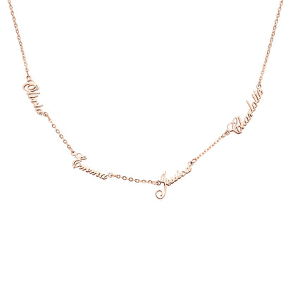 Multiple Name Personalized Name Necklace - ALMAGIOIELLI
