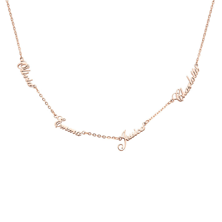 Multiple Name Personalized Name Necklace - ALMAGIOIELLI