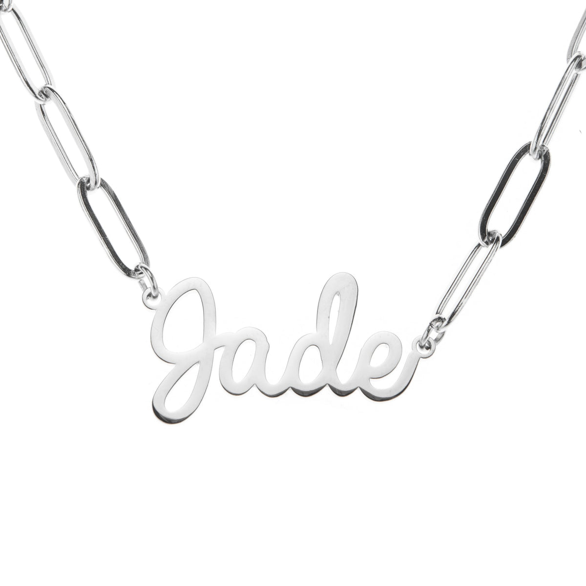 Paperclip Name Necklace - ALMAGIOIELLI