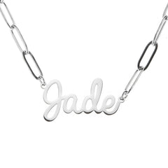 Paperclip Name Necklace - ALMAGIOIELLI
