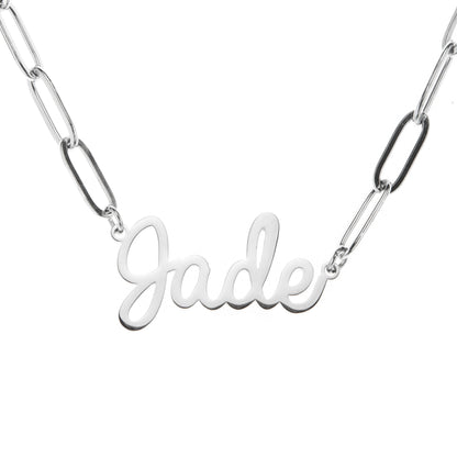 Paperclip Name Necklace - ALMAGIOIELLI