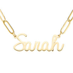 Paperclip Name Necklace - ALMAGIOIELLI