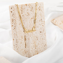 Paperclip Name Necklace - ALMAGIOIELLI