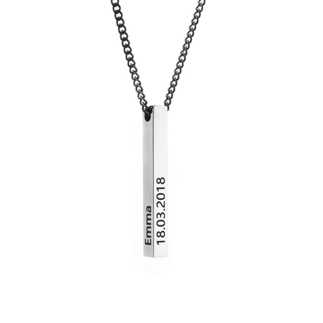 Collana uomo barra Apex Origin incisa
