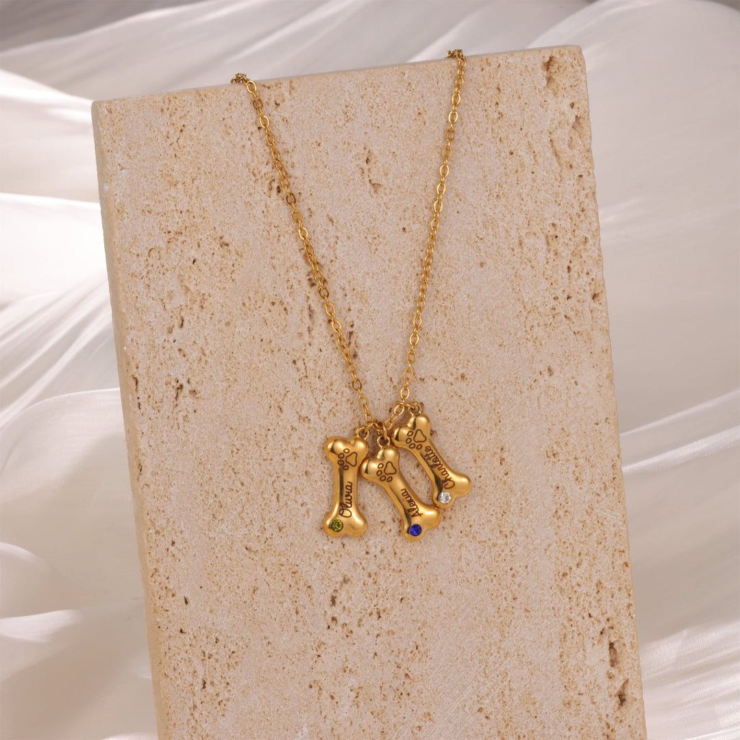 Personalized Bone Necklace - ALMAGIOIELLI
