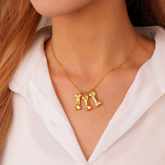 Personalized Bone Necklace - ALMAGIOIELLI