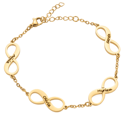 Personalized Infinity Pendant Bracelet - ALMAGIOIELLI