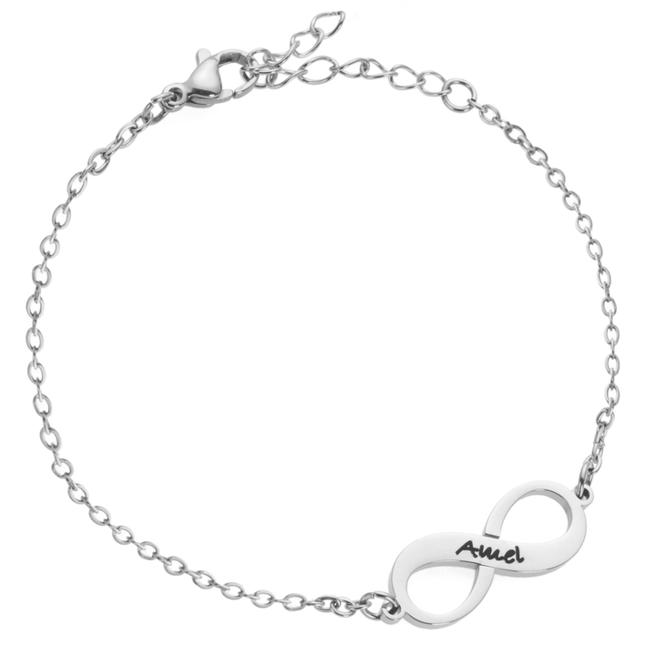 Personalized Infinity Pendant Bracelet - ALMAGIOIELLI