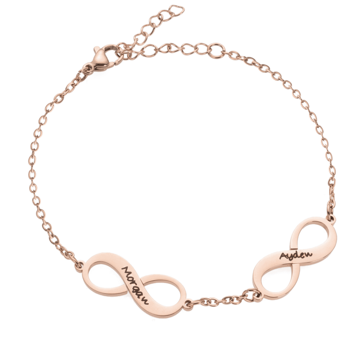 Personalized Infinity Pendant Bracelet - ALMAGIOIELLI
