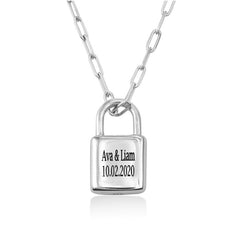 Personalized Lock Pendant Necklace - ALMAGIOIELLI