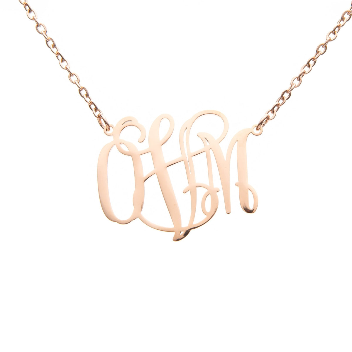 Personalized Monogram Pendant Necklace - ALMAGIOIELLI