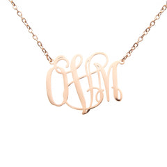 Personalized Monogram Pendant Necklace - ALMAGIOIELLI