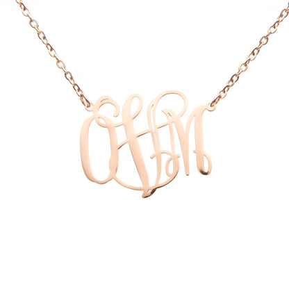 Personalized Monogram Pendant Necklace - ALMAGIOIELLI