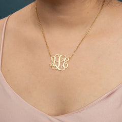 Personalized Monogram Pendant Necklace - ALMAGIOIELLI