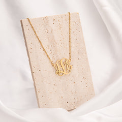 Personalized Monogram Pendant Necklace - ALMAGIOIELLI