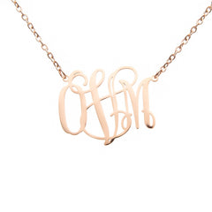 Personalized Monogram Pendant Necklace - ALMAGIOIELLI