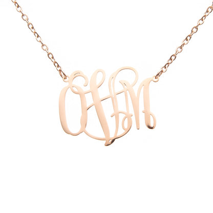 Personalized Monogram Pendant Necklace - ALMAGIOIELLI